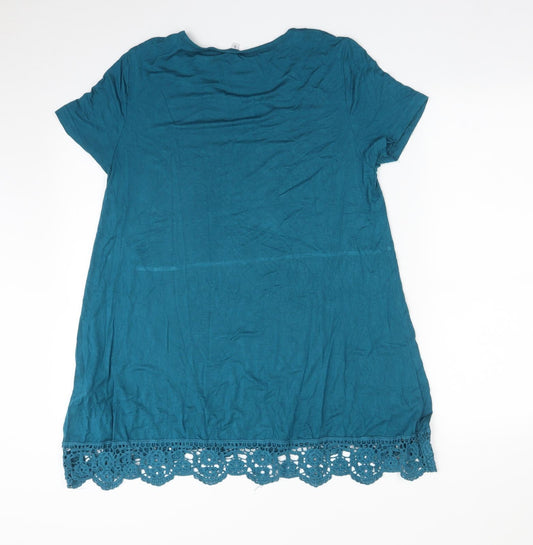 Preworn Womens Blue Basic T-Shirt Size S