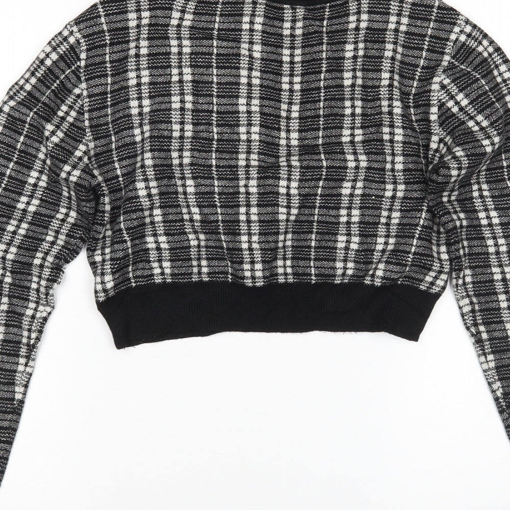 Primark Womens Multicoloured Check Pullover Jumper Size XS - Cropped
