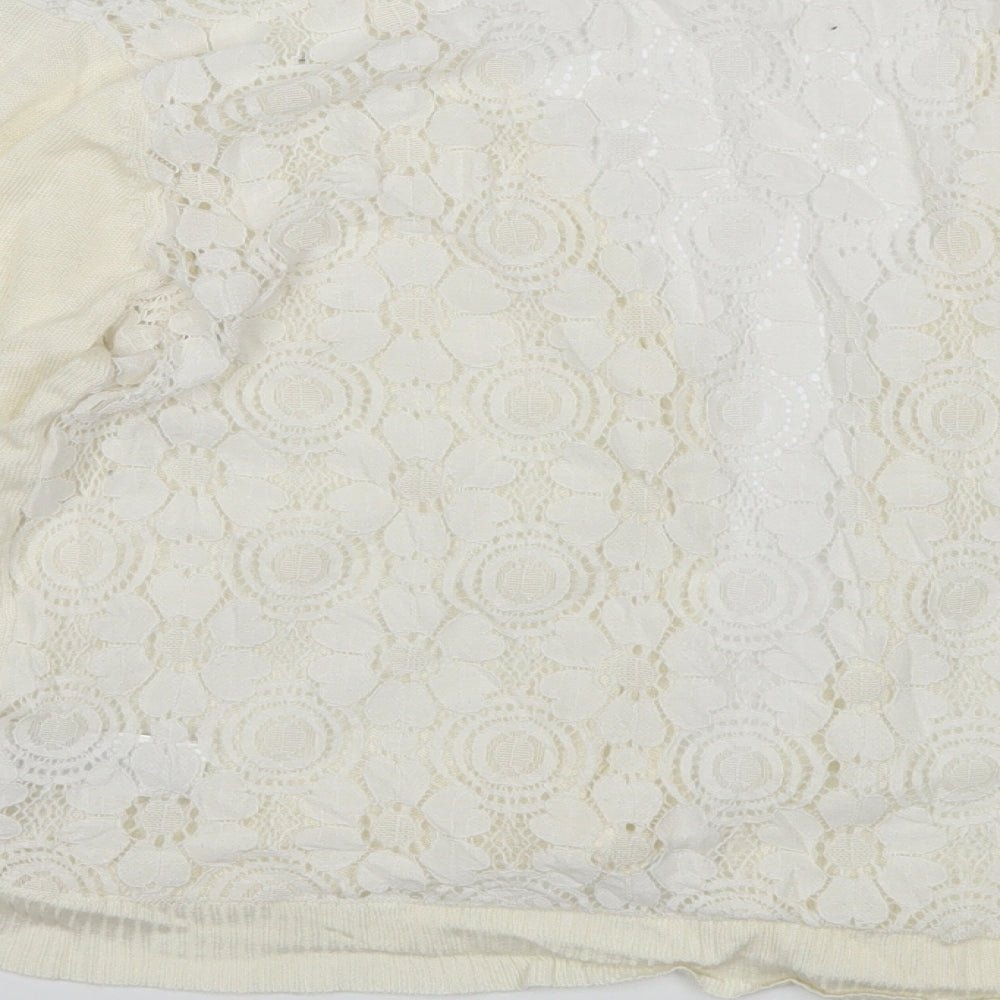 Womens UK Size S Primark Ivory Cardigan Jumper