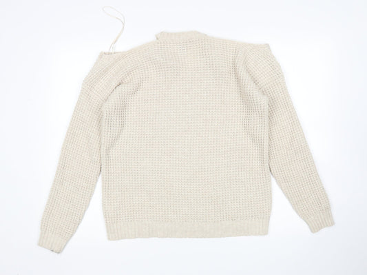 Womens UK Size S New Look Beige Pullover Jumper