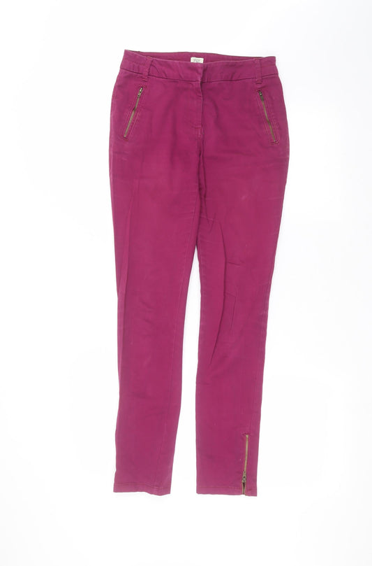Additional front view of F&F women’s purple skinny jeans, size UK 6, 29-inch leg