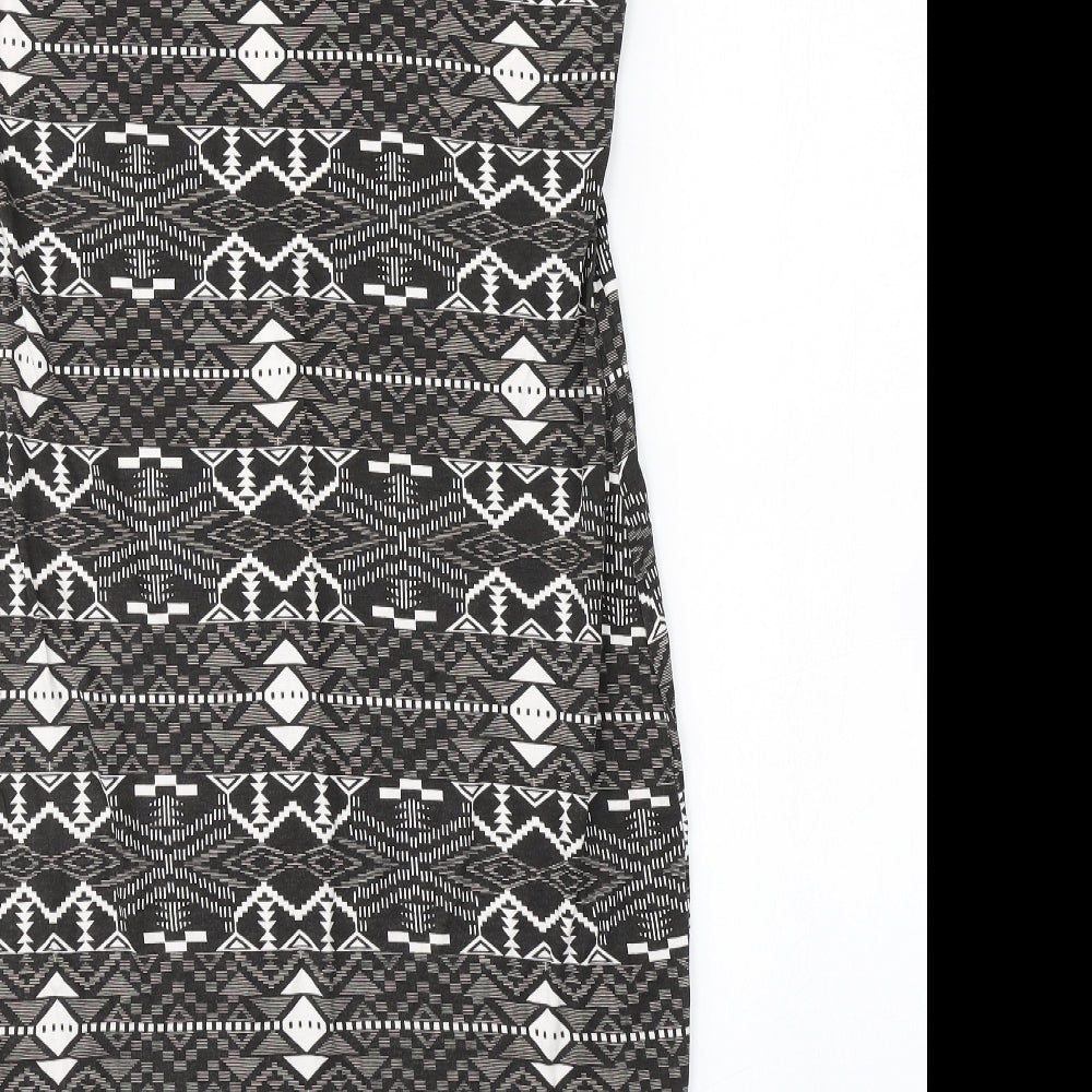 Peacocks Womens Grey Argyle/Diamond Pencil Dress Size 12