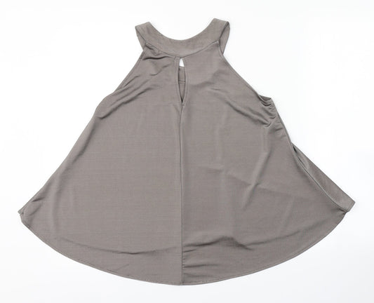 Boohoo Womens Grey Basic Tank Size 8