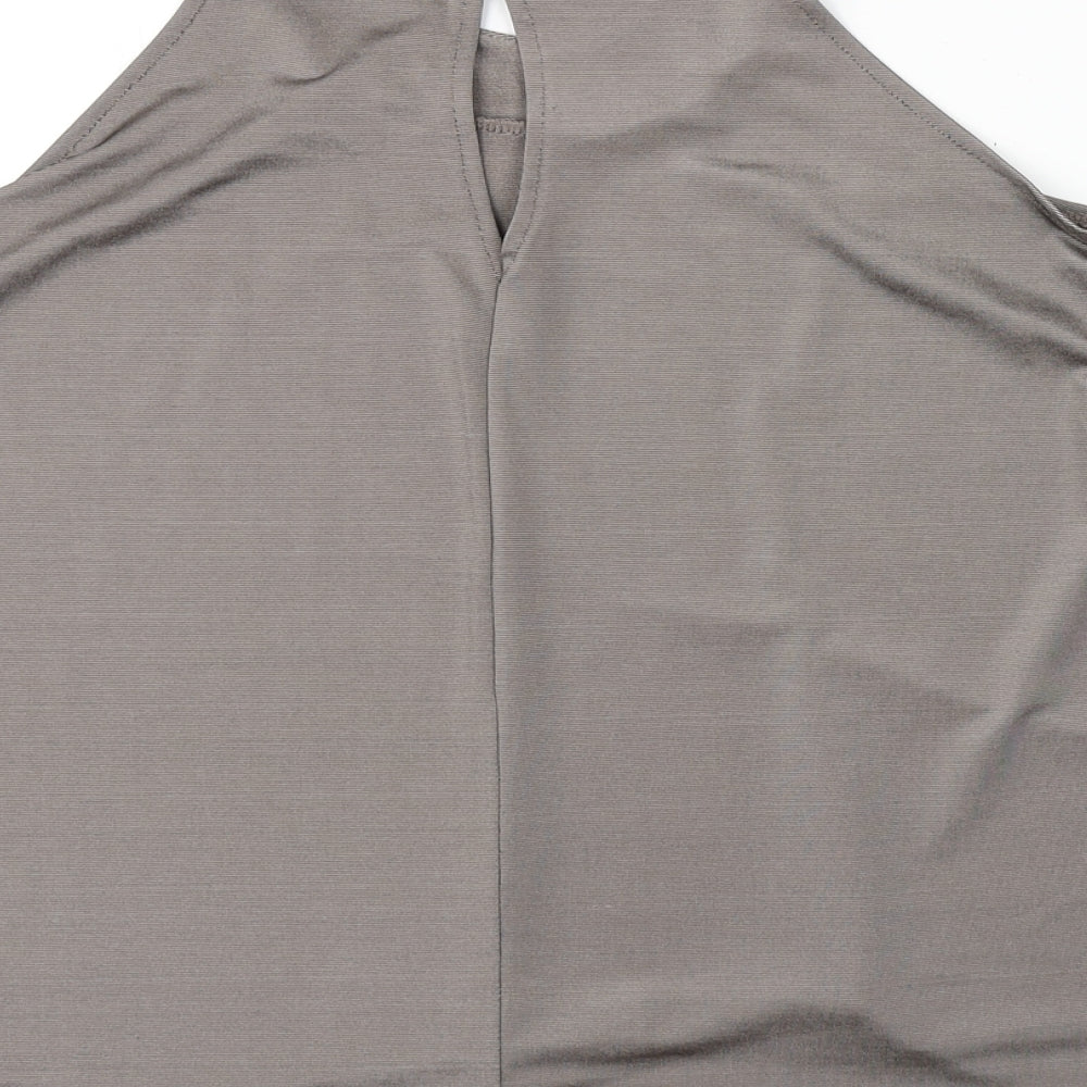 Boohoo Womens Grey Basic Tank Size 8