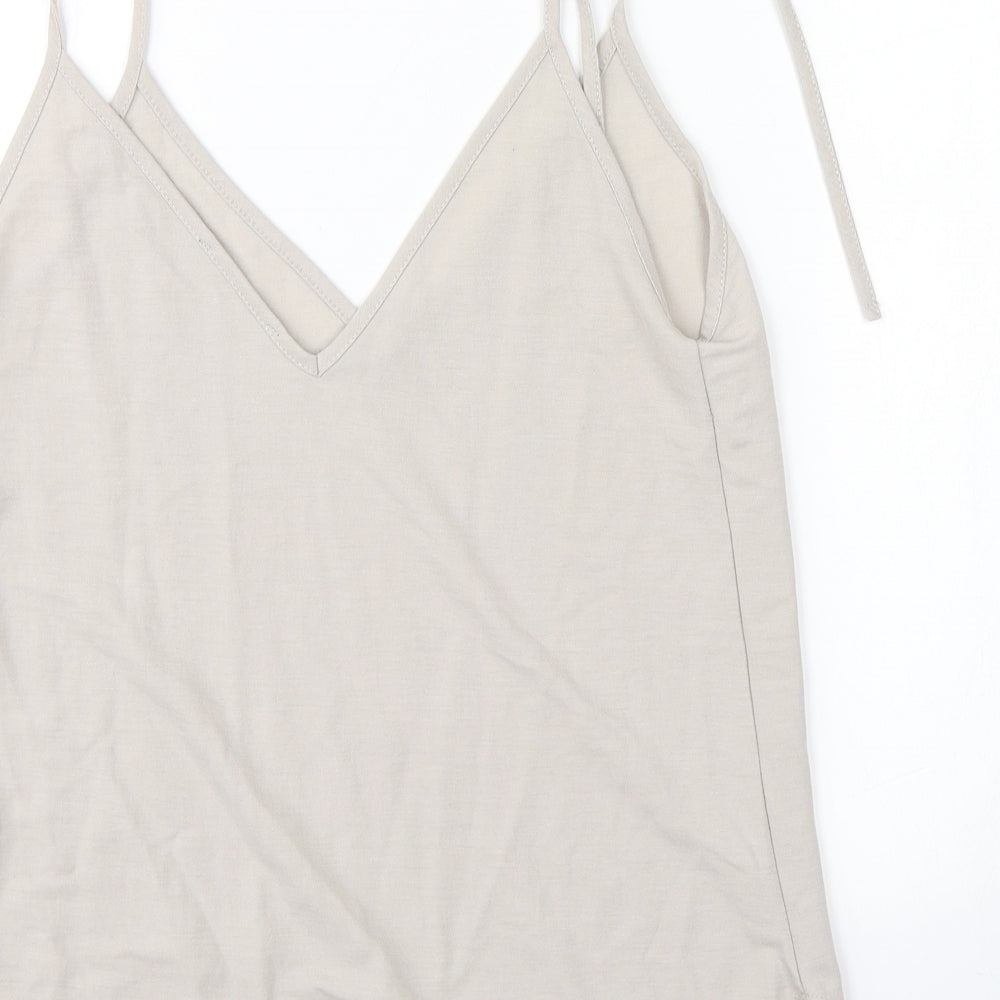 Womens UK Size Preworn Grey Basic Tank