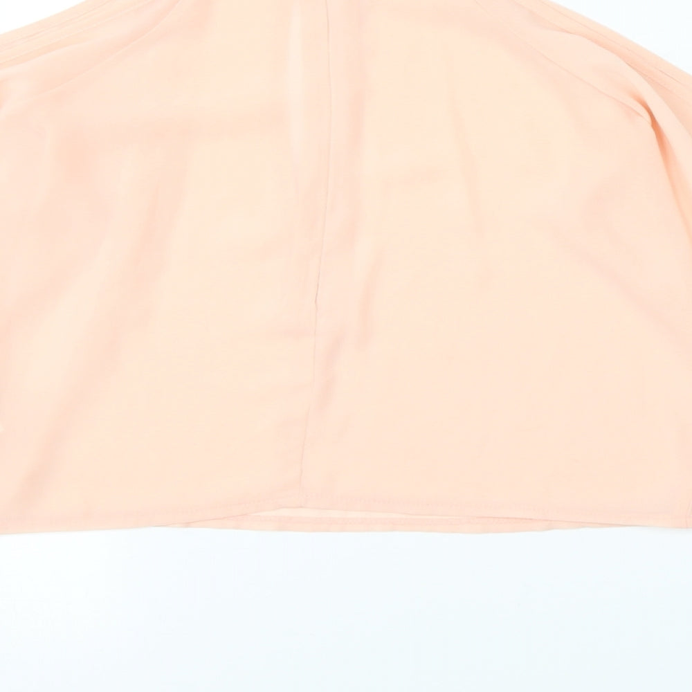 Womens UK Size 8 Missguided Pink Cropped Blouse