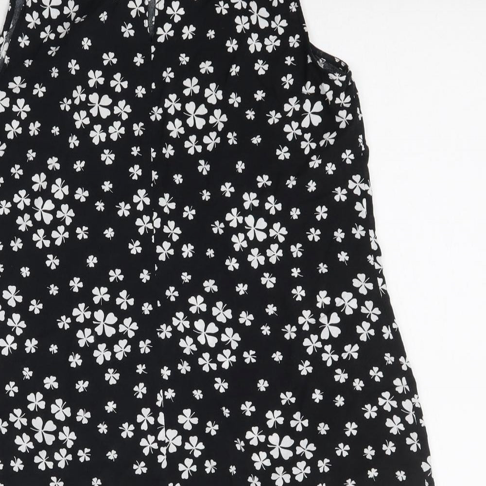 Womens UK Size 12 Oasis Black Basic Blouse