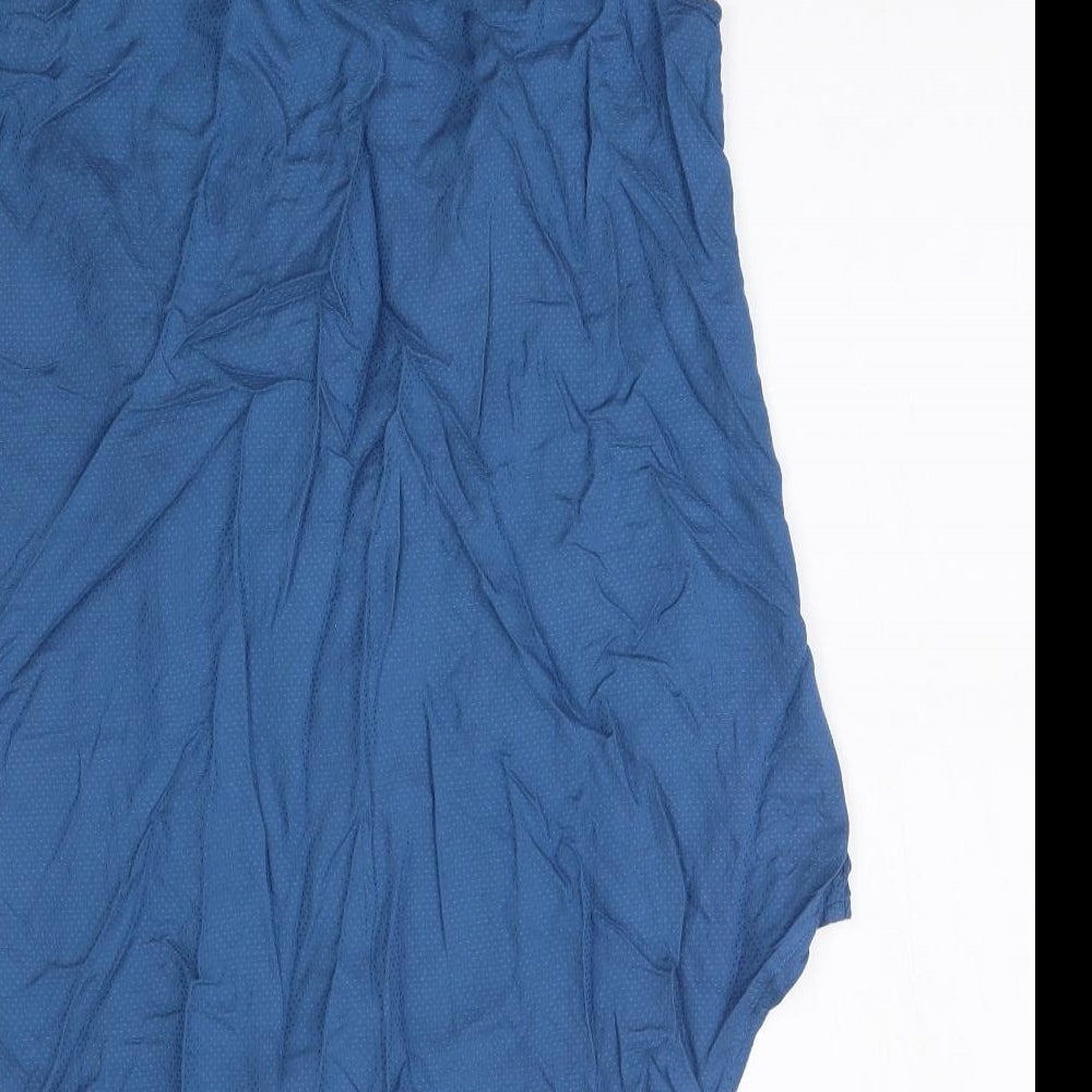 Tue Womens Blue Basic Blouse Size 10