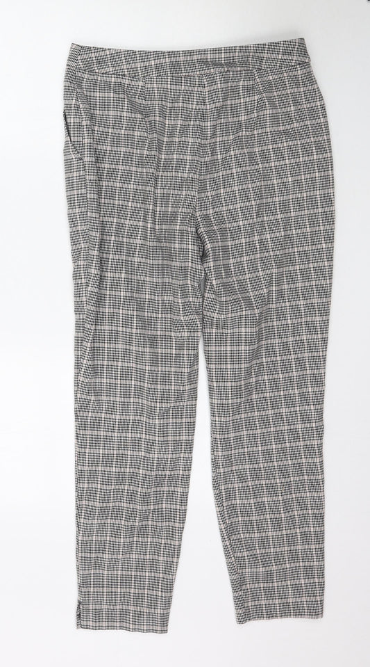F&F Womens Multicoloured Plaid Trousers Size 10 L27 in