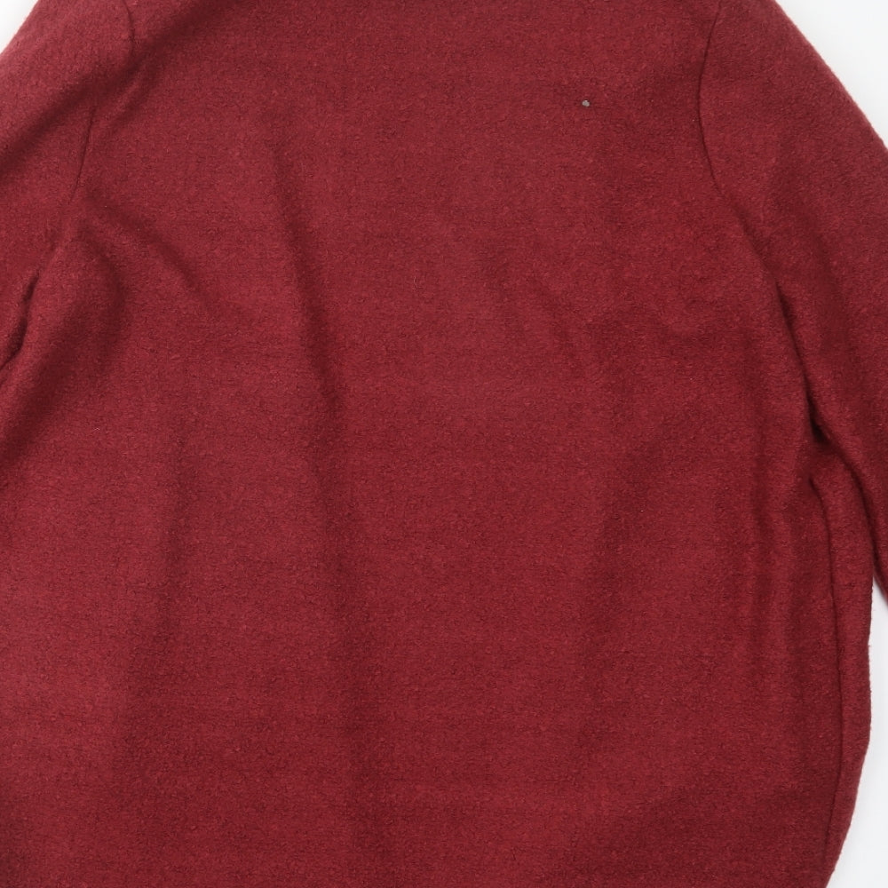 Brand and care label for Principles women’s red jacket, size UK 14