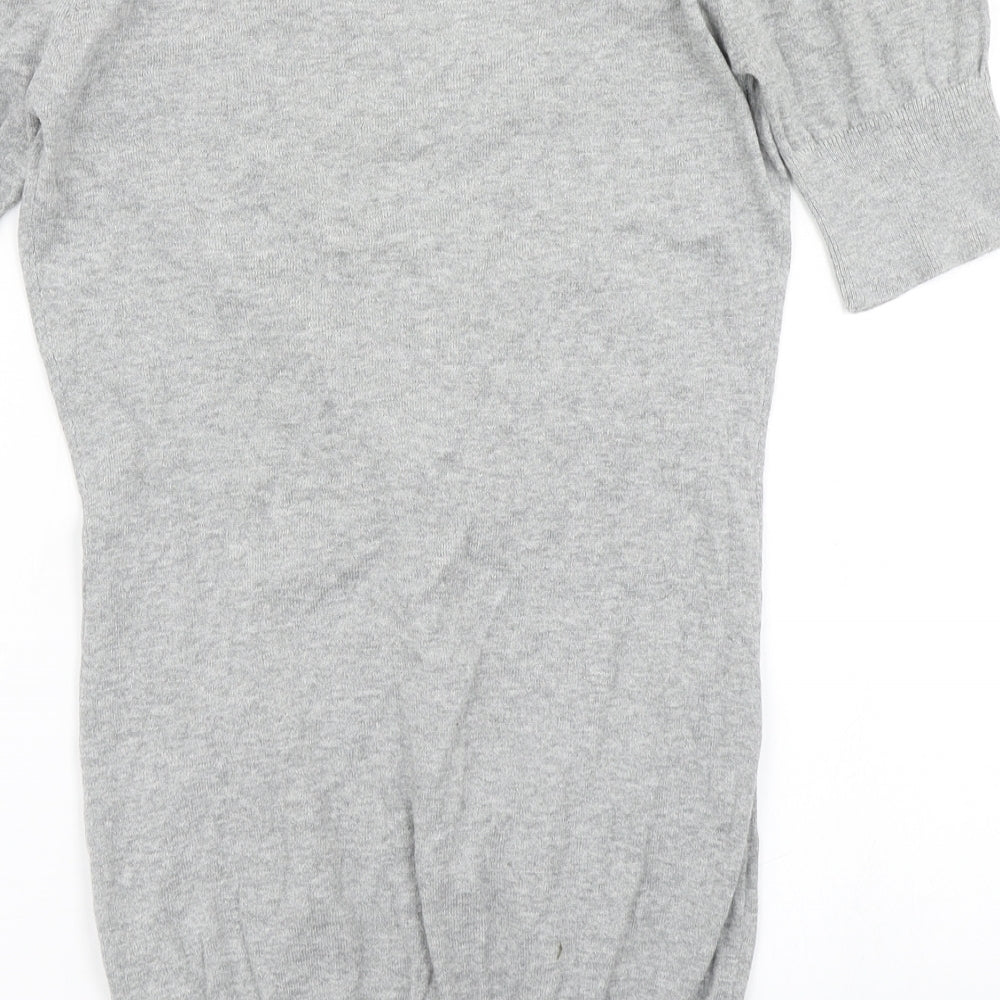 Womens UK Size 6 New Look Grey Cardigan Jumper