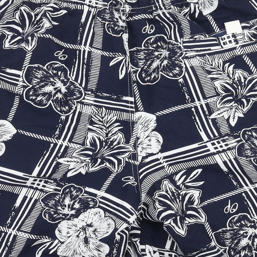 Ocean Pacific Mens Blue Floral Athletic Shorts Size M