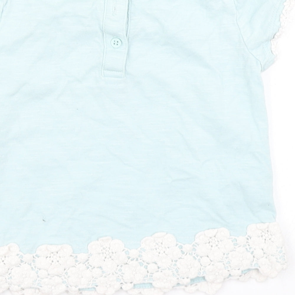 F&F Girls Blue Basic T-Shirt Size 9-12 Months