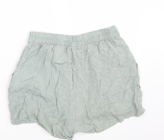 H&M Womens Green Polka Dot Sweat Shorts Size 8 - Inside Leg 2 Inches