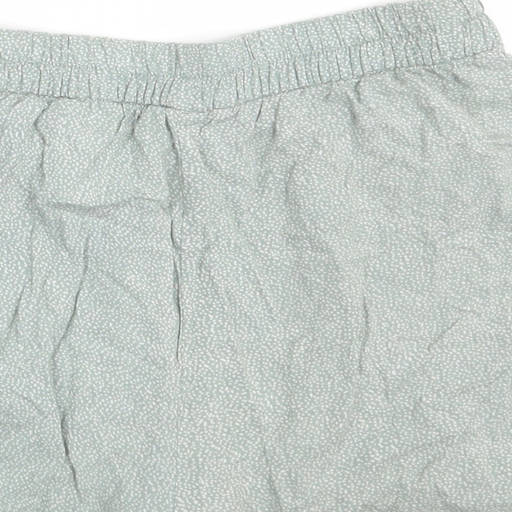 H&M Womens Green Polka Dot Sweat Shorts Size 8 - Inside Leg 2 Inches