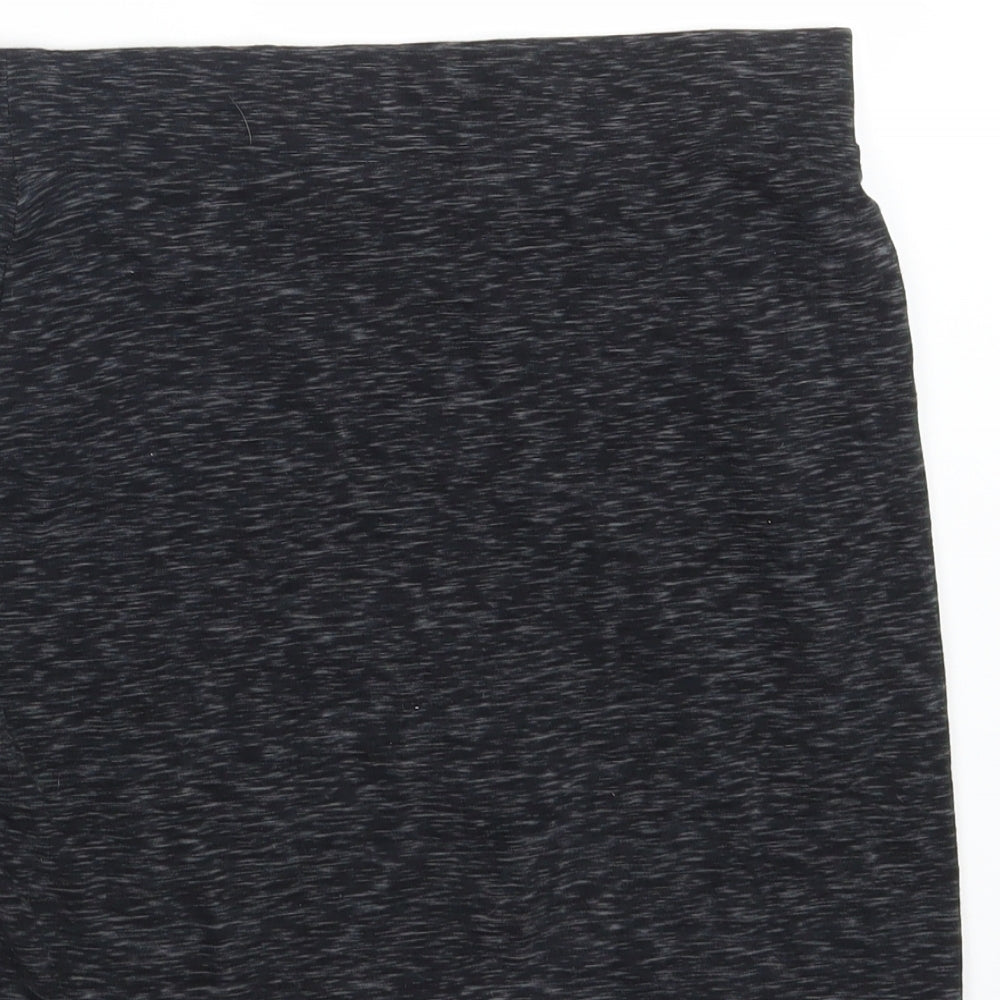 Brand and care label for H&M women’s black straight & pencil skirt, size S