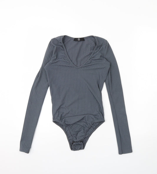 Womens UK Size 4 Missguided One-Piece Blue Bodysuit