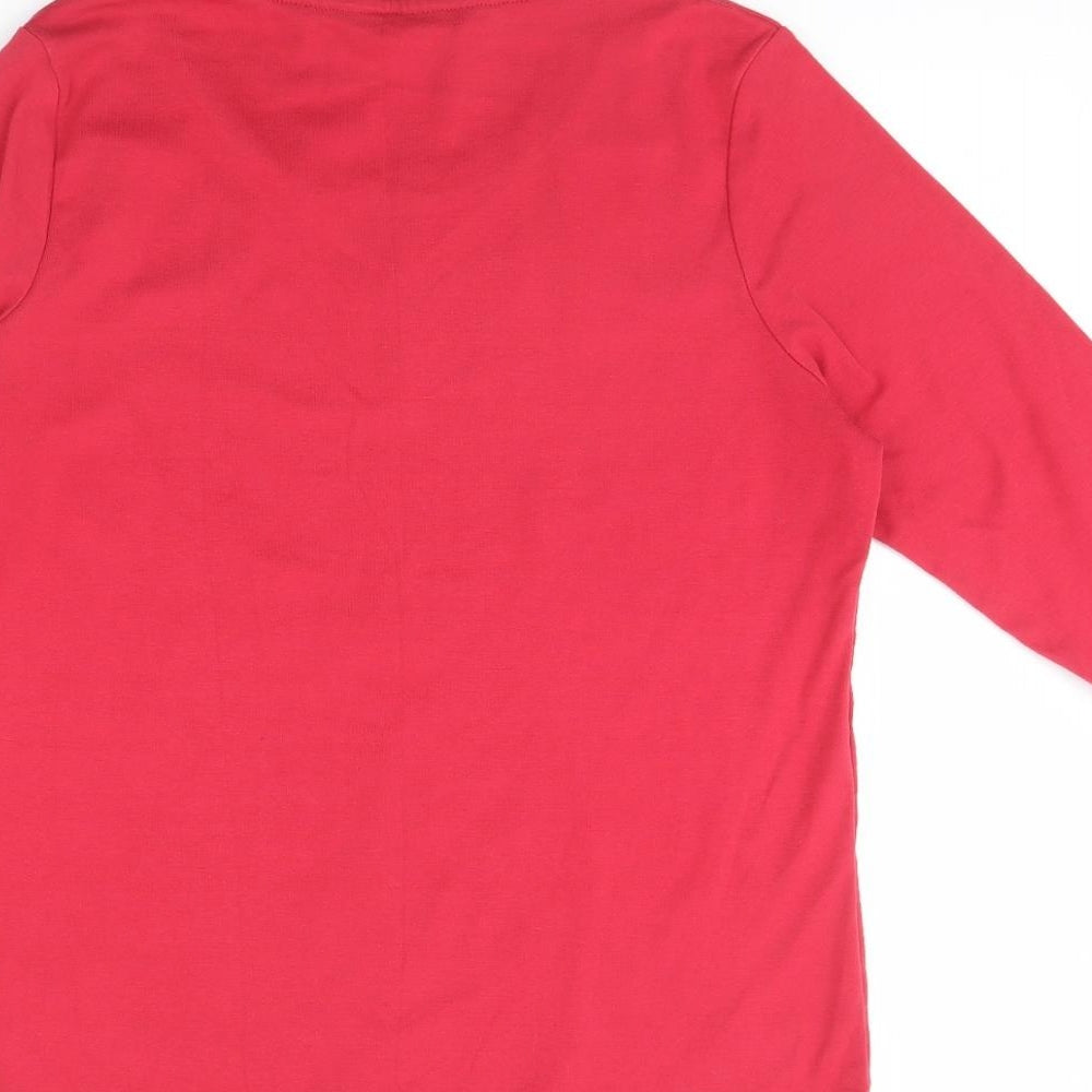 BM collection Womens Pink Basic Blouse Size L