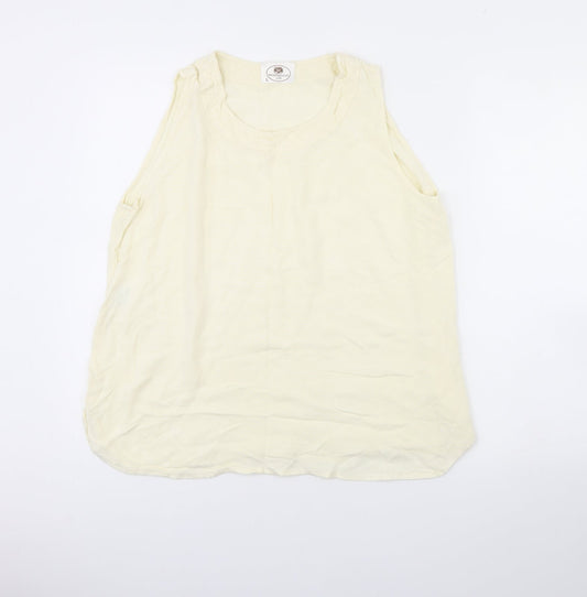 Womens UK Size L Nightingales Yellow Basic Tank