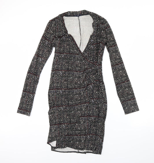 Additional front view of Gap women’s black polka dot shift, size XS