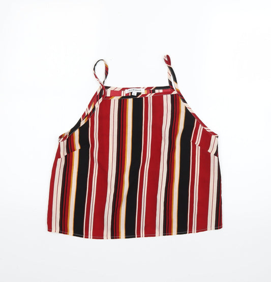 Additional front view of Glamorous women’s multicoloured striped basic blouse, size S