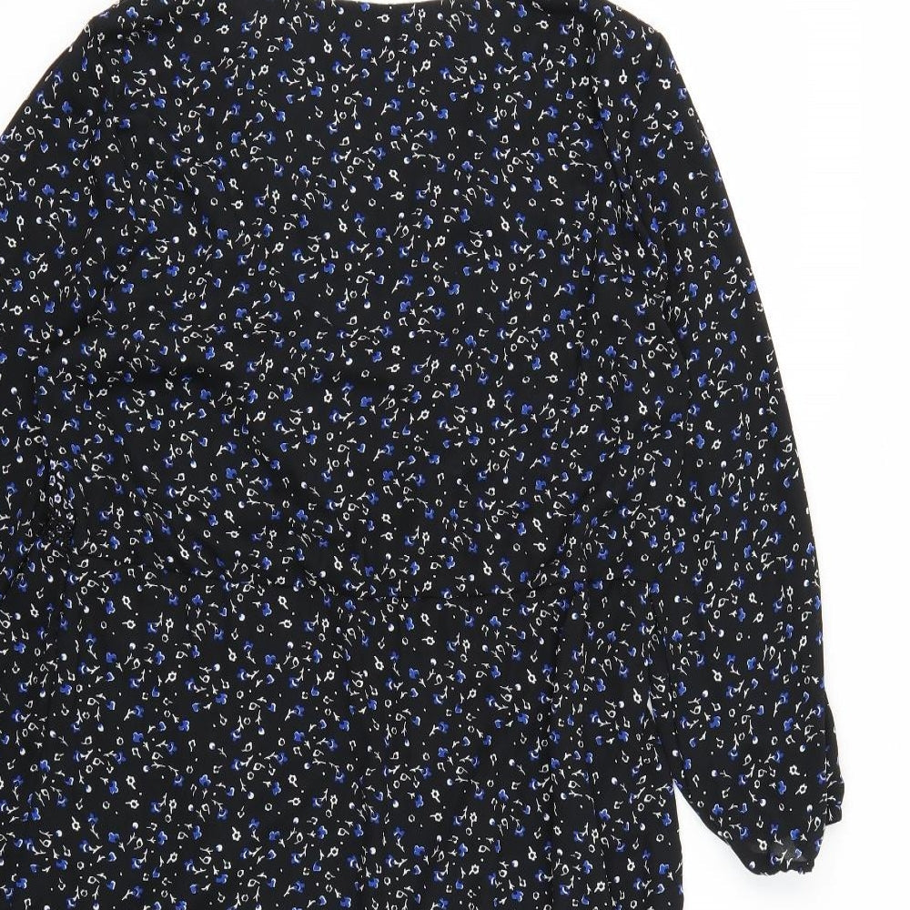 Brand and care label for George women’s multicoloured floral shirt dress, size UK 12