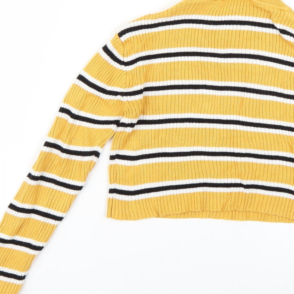 miss evie Girls Multicoloured Striped Pullover Jumper Size 7-8 Years