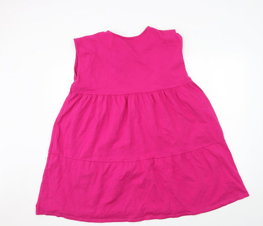 Made in Italy Womens Pink Jersey Basic T-Shirt Size 8