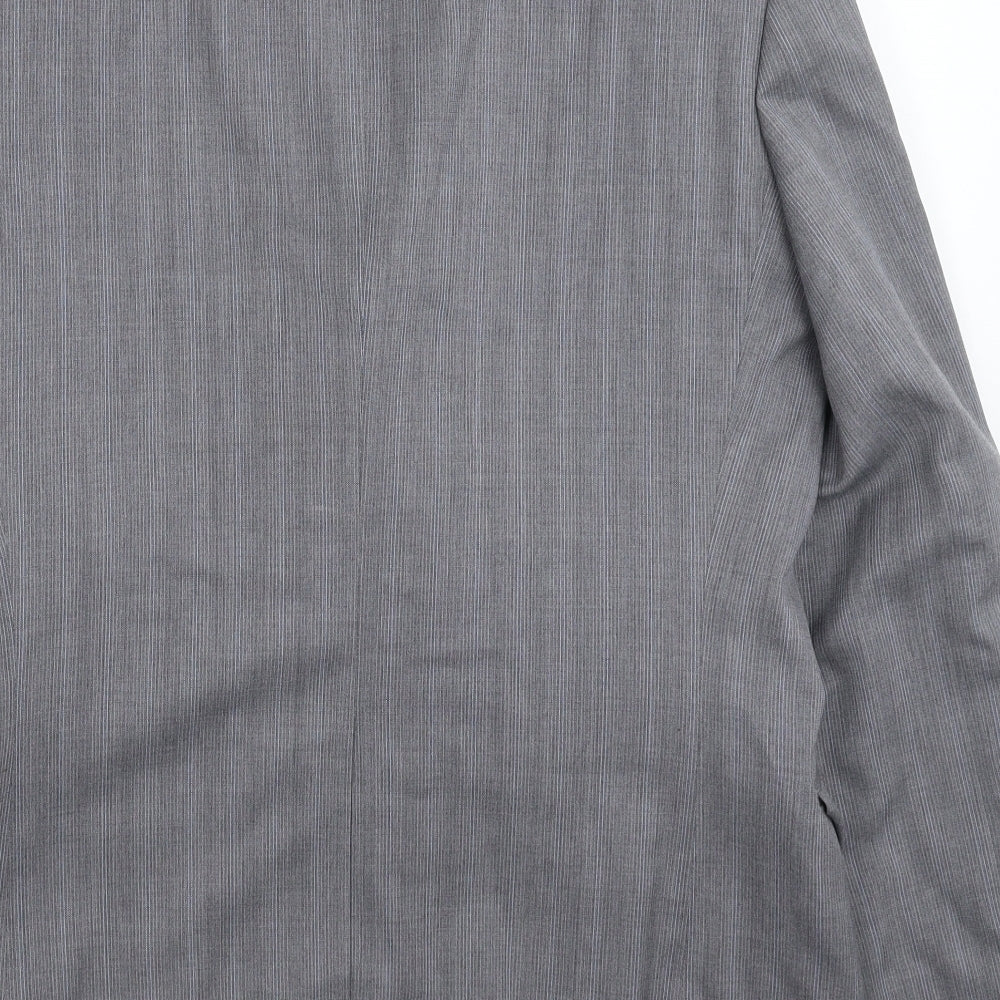 Brand and care label for Autograph men’s grey striped jacket suit jacket, size 38