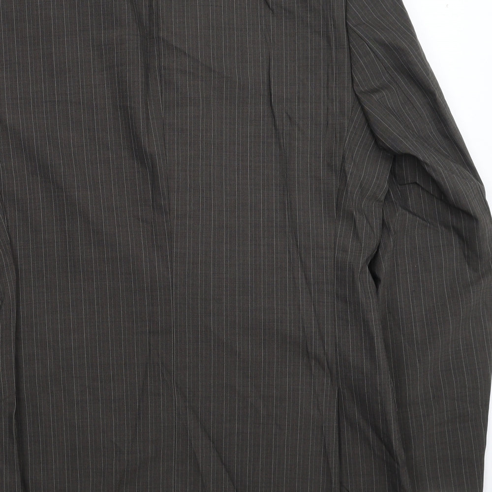 Brand and care label for Ten men’s grey striped jacket suit jacket, size 40