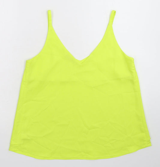 George Womens Yellow Satin Basic Tank Size 10