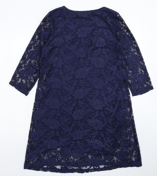 George Womens Blue A-Line Size 12