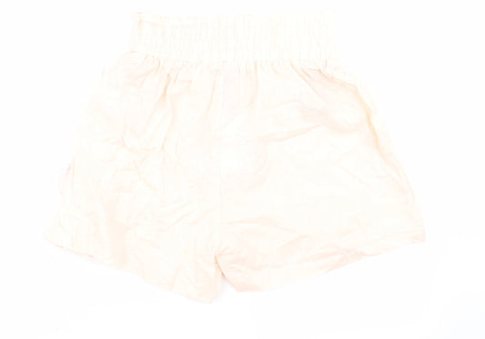 Missguided Womens Pink   Cut-Off Shorts Size 4 - Stretch waistband