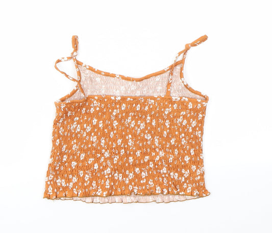 Womens UK Size 14 New Look Orange Basic Polo