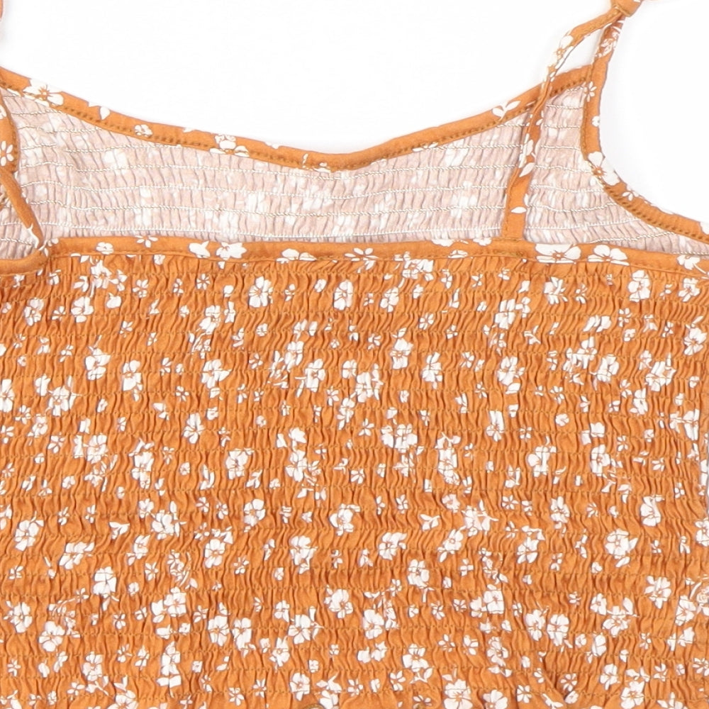 Womens UK Size 14 New Look Orange Basic Polo