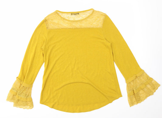 QED London Womens White Basic T-Shirt Size S