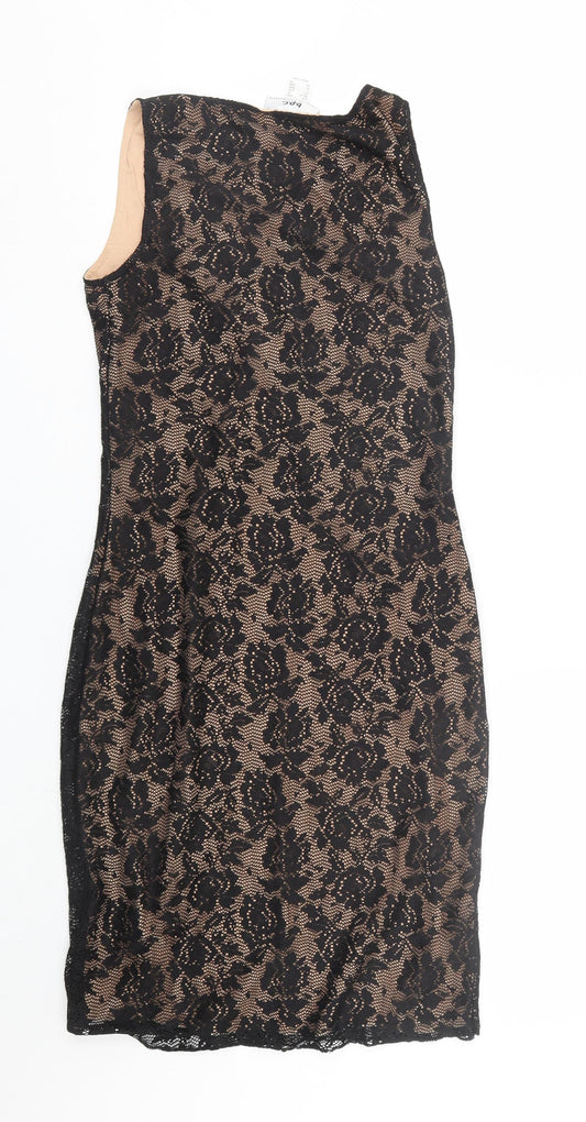 BPC Womens Black Floral Wrap Dress Size XS