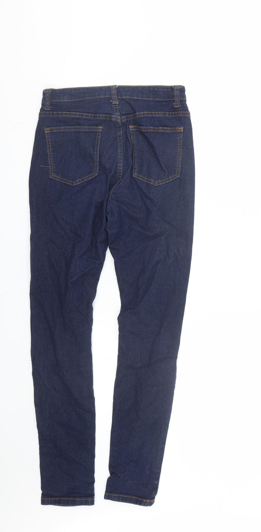 Boohoo Womens Blue Denim Skinny Jeans Size 8 L26 in
