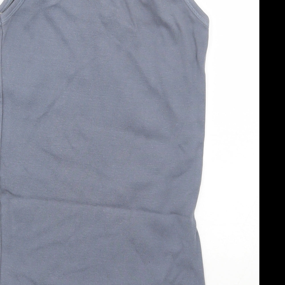 Womens UK Size 12 New Look Grey Basic Tank
