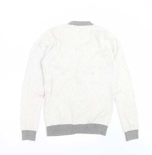 NEXT Mens Grey Knit Cardigan Jumper Size XS