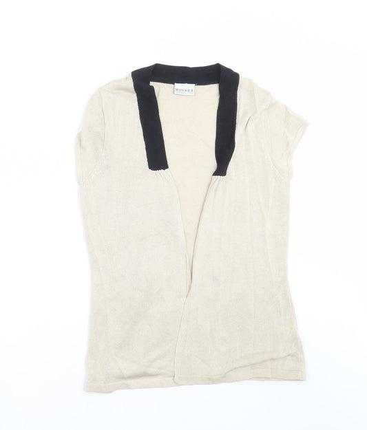 Womens UK Size 12 MINUET Beige Cardigan Jumper