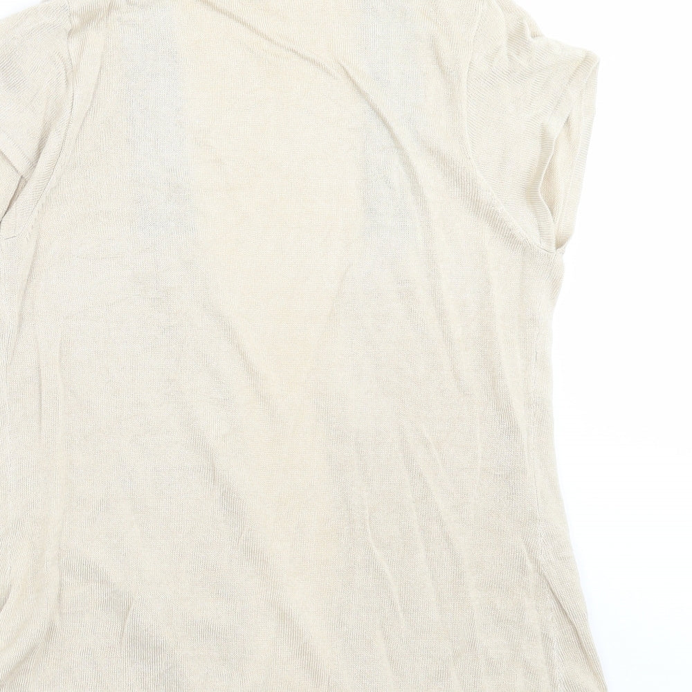 Womens UK Size 12 MINUET Beige Cardigan Jumper