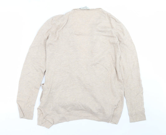 Womens UK Size 12 Peacocks Beige Cardigan Jumper