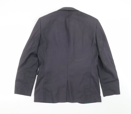 NEXT Mens Grey Striped Jacket Suit Jacket Size 38 - Tailored fit