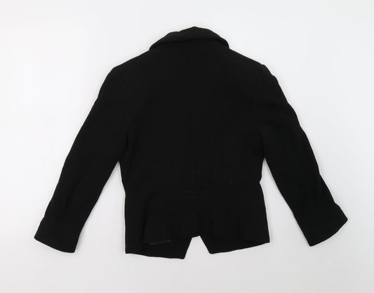 H&M Womens Black Jacket Blazer Size 8