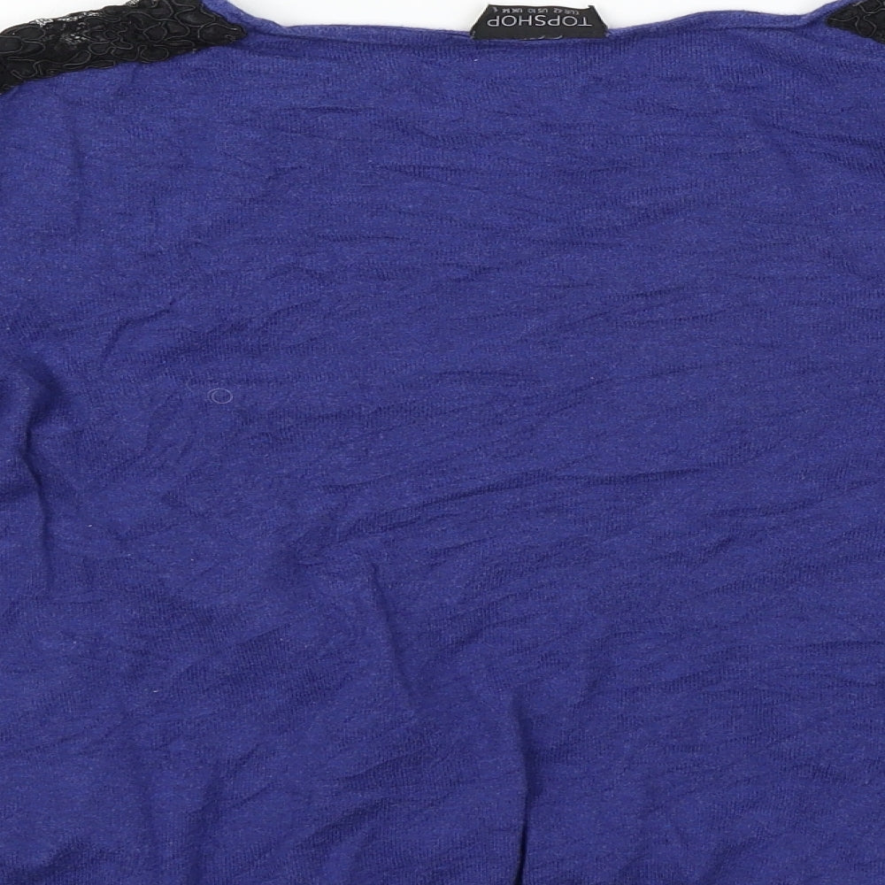 Womens UK Size 14 Topshop Black Pullover Jumper