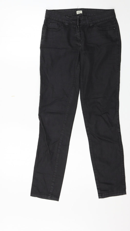 Additional front view of F&F women’s black skinny jeans, size UK 6, 28-inch leg