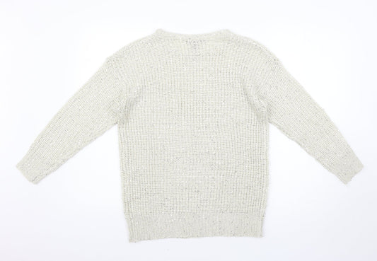 Atmosphere Womens White Pullover Jumper Size 10