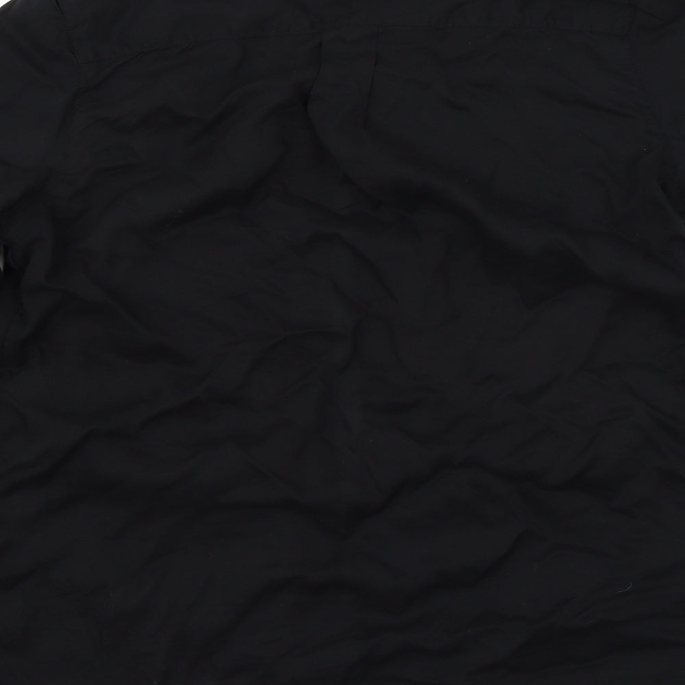 Womens UK Size 6 Yessica Black Basic Button-Up