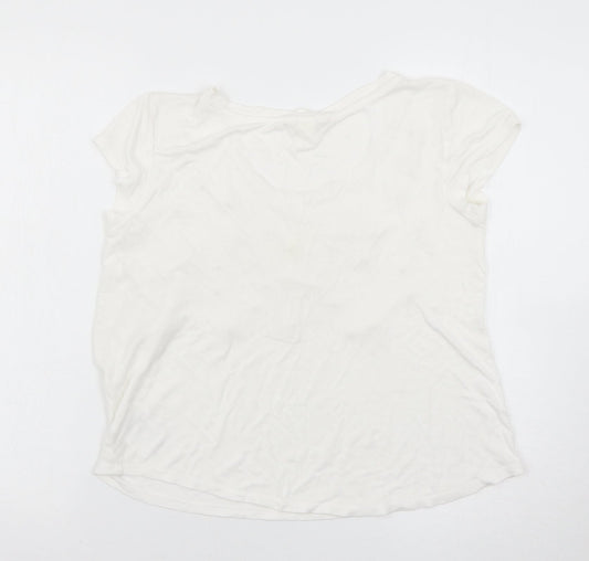 Womens UK Size S H&M White Basic T-Shirt